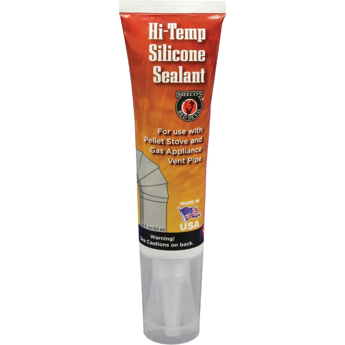 Expertly Made Meeco’s Red Devil 2.7 Oz. Black Silicone Hi-Temp Sealant Natural