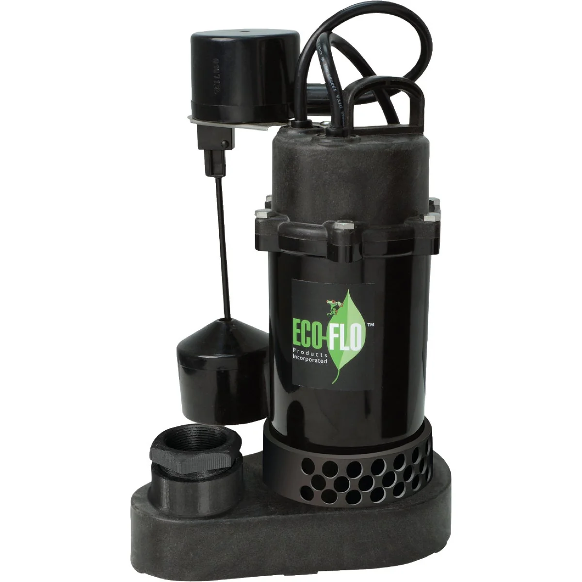 Powerful ECO-FLO 1 3 HP Vertical Switch Submersible Thermoplastic Sump Pump Luxury