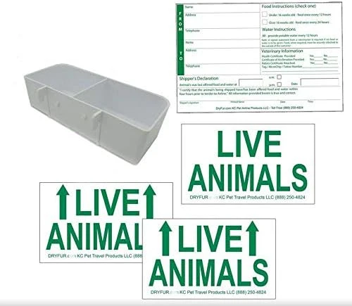 Prestigious Kennel Travel Kit for Pets – Hook-On Dish Live Animal Labels Petite About ThisOverview Fine