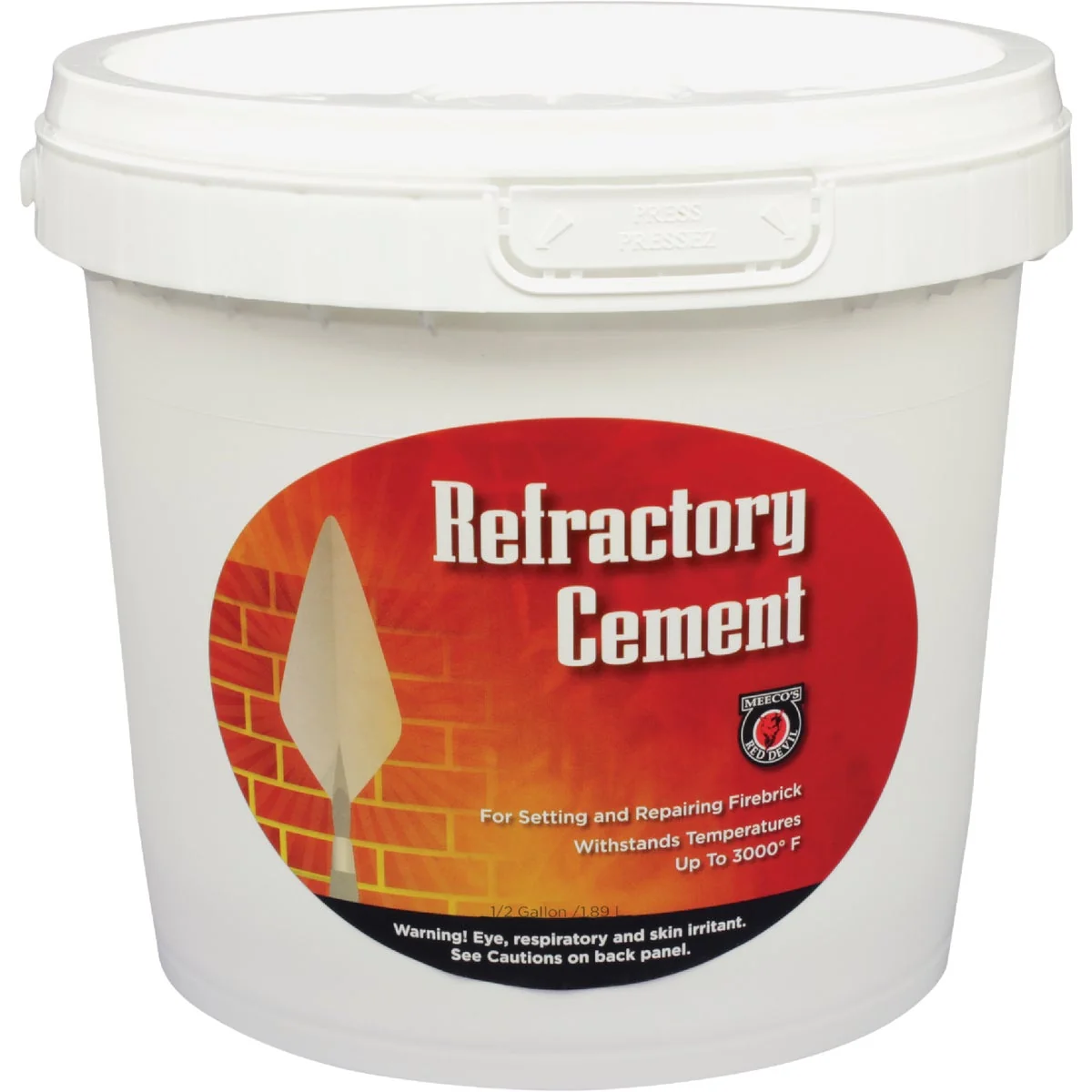 Flexible Meeco’s Red Devil 1 2 Gal. Buff Refractory Furnace Cement Artisan