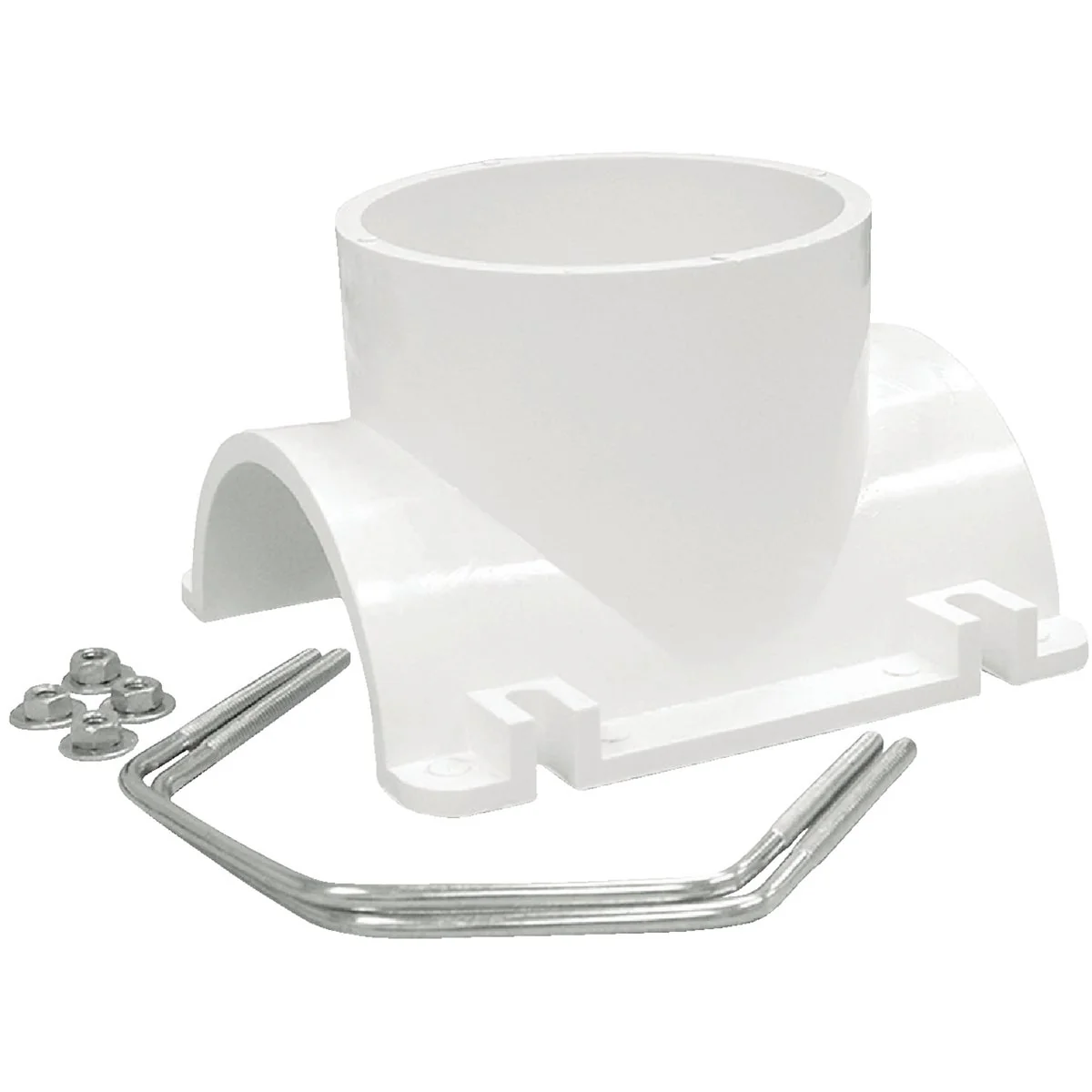 Recyclable Jones Stephens 3 In. x 2 In. Schedule 40 DWV PVC Saddle Tee Kit Enhanced