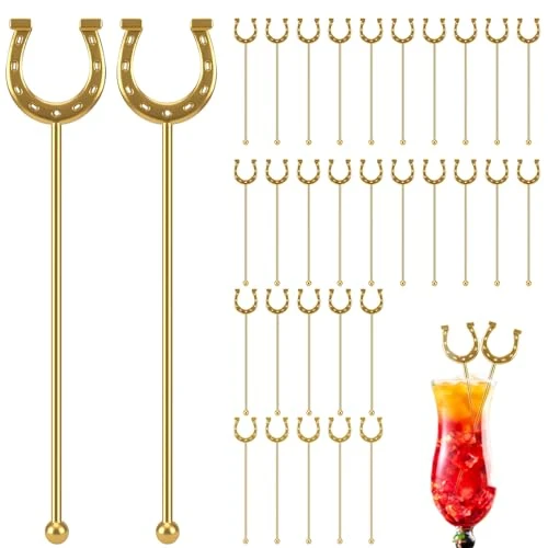 Versatile Horseshoe Drink Stirrers 6 Inch Plastic Elegant