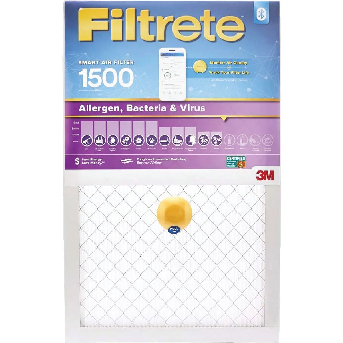Outstanding 3M Filtrete 20 In. x 25 In. x 1 In. 1500 MPR Allergen Bacteria Virus Smart Furnace Filter Trendy