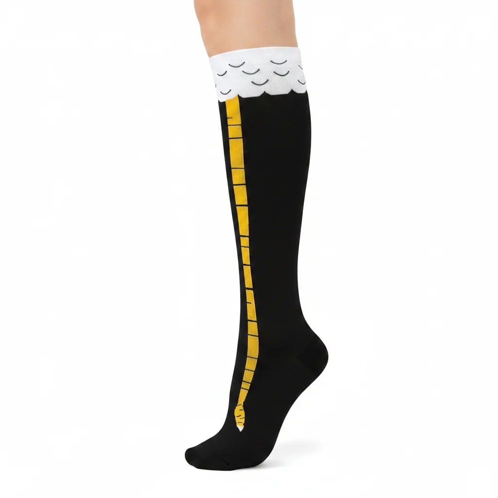 Advanced Women Knee High Socks Set 1 2 5 10 Pairs Cartoon Chicken Claw Print Funny Socks Fitness Sport Casual Slim Leg Tube Socks Relaxed