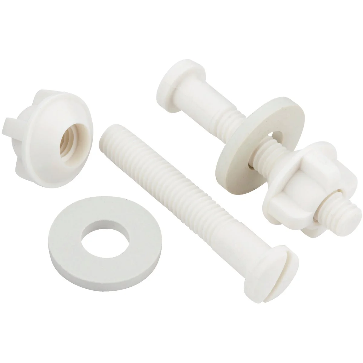 Secure Do it 2-1 2 x 3 8 White Non-Rusting Plastic Toilet Seat Hinge Bolt Genuine