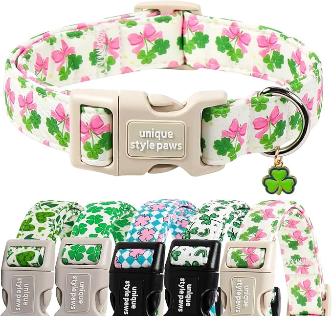 Premium Unique style paws Dog Collar Plastic Buckle Smart