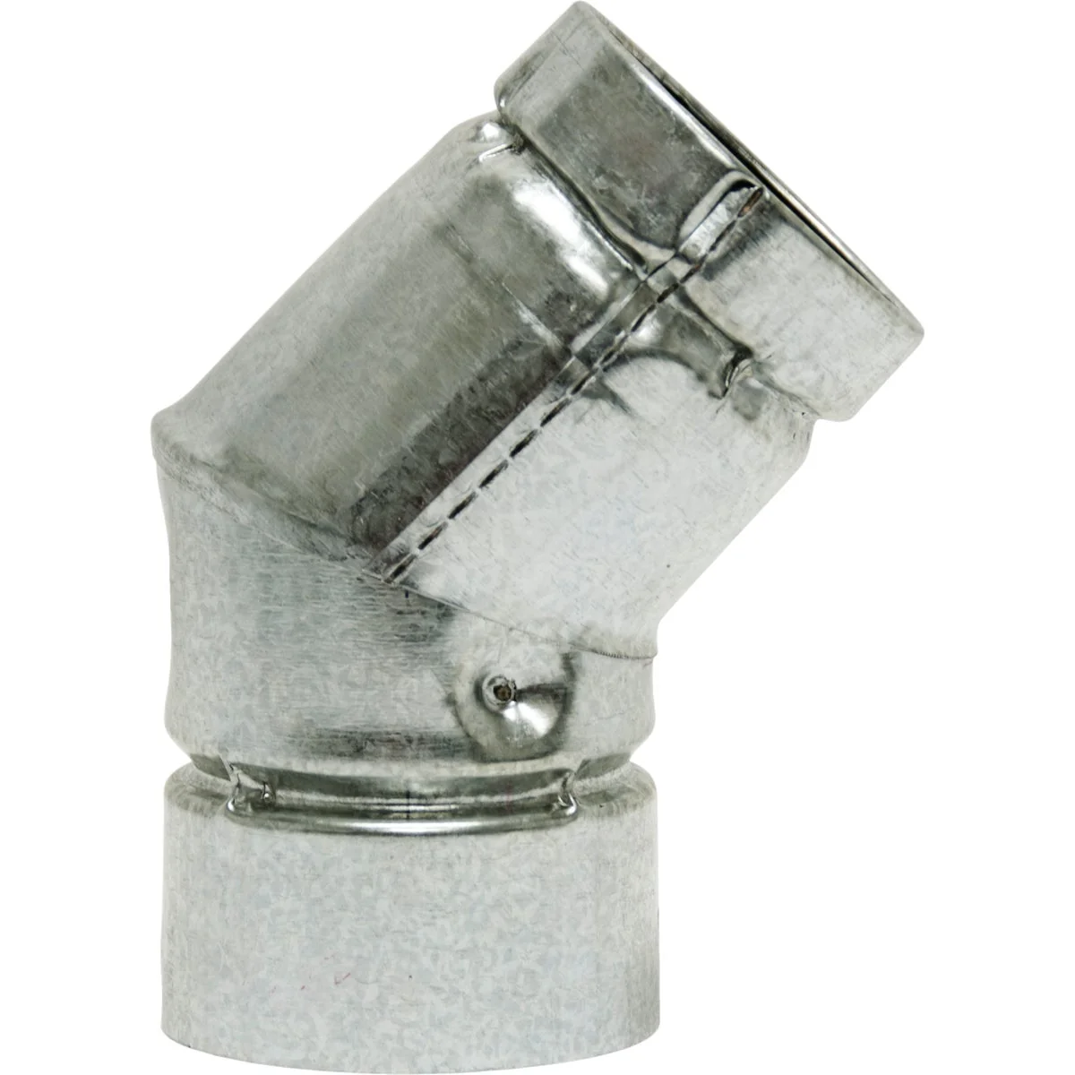 Prestigious SELKIRK VP Pellet Pipe 3 In. x 3-7 16 In. x 45 deg Pellet Stove Pipe Elbow Premium