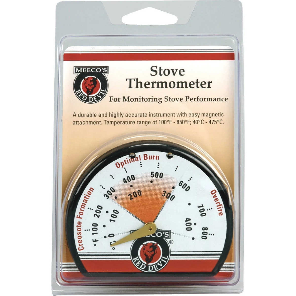 Premium Material Meeco’s Red Devil Porcelain Steel Stove Thermometer Lightweight