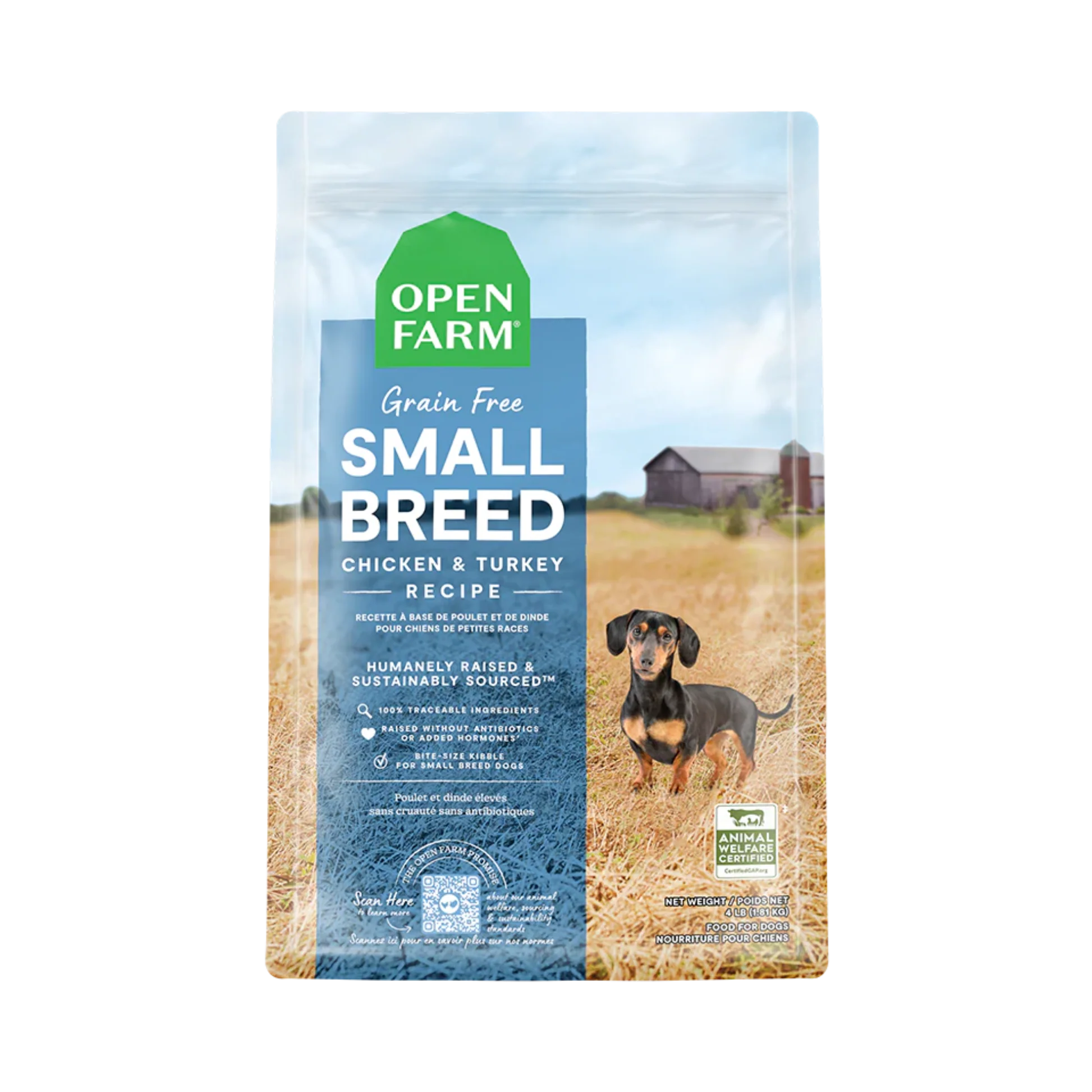 High-Grade Open Farm Small Breed Grain- Dry Dog Food Flexible