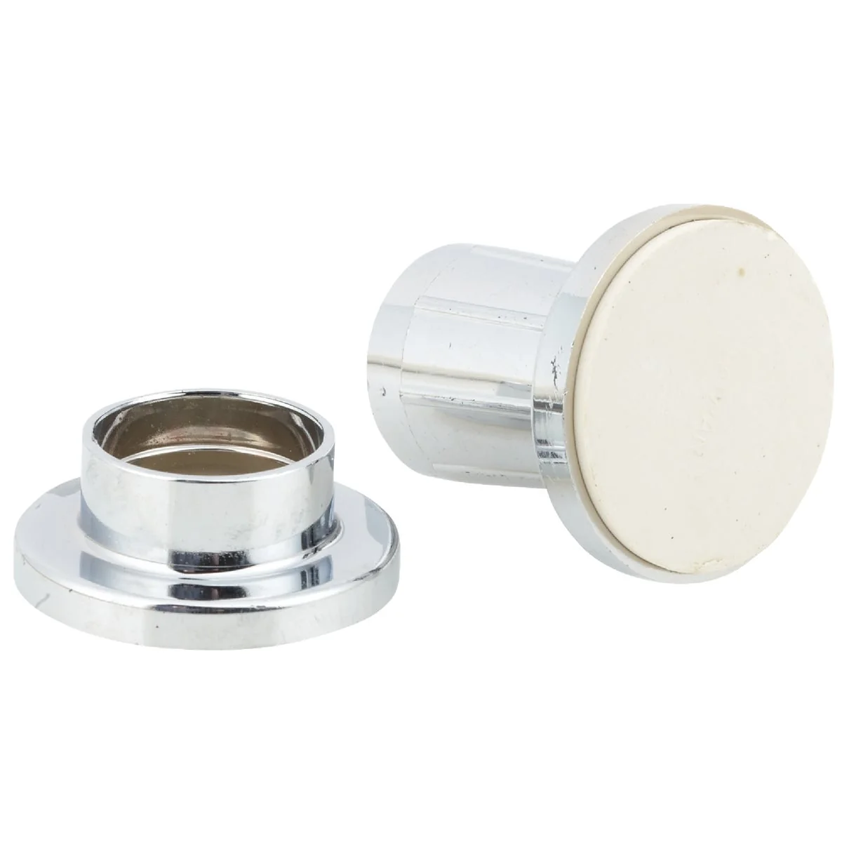 Optimized Do it Plastic Chrome Shower Rod Holder 2 Count Solid