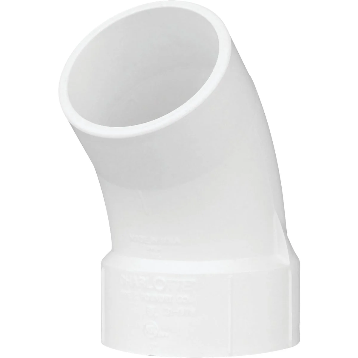 Natural Charlotte Pipe 3 In. Schedule 40 45 Deg. DWV PVC Street Elbow 1 8 Bend Reusable