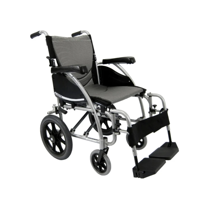 Prestigious Karman S-Ergo 115 Ergonomic Transport Wheelchair with Swing Away Footrest Verified