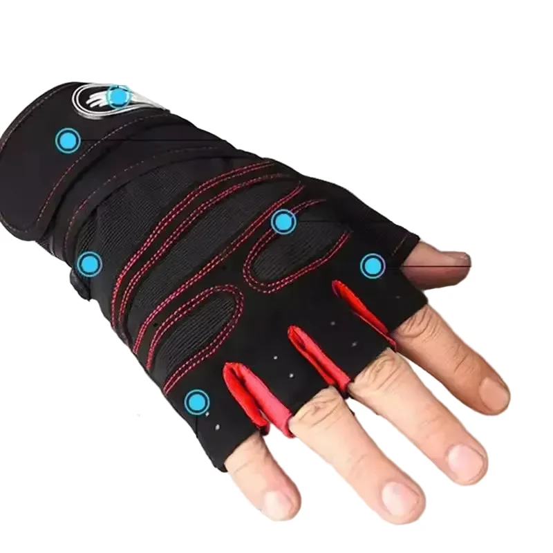 Modern Outdoor Sport Gloves Half Finger Wrist Guard For Men And Women Breathable Mesh Back Palm Microfiber Non Slip Washable Smart