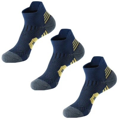 Advanced Three Pack Non Slip Running Socks With Towel Bottom For Men Women Quick Dry Fitness Socks Basketball Training Relaxed