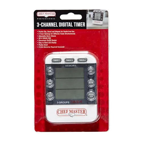 Smooth 3 Channel Digital Timer by Chef Master Elite