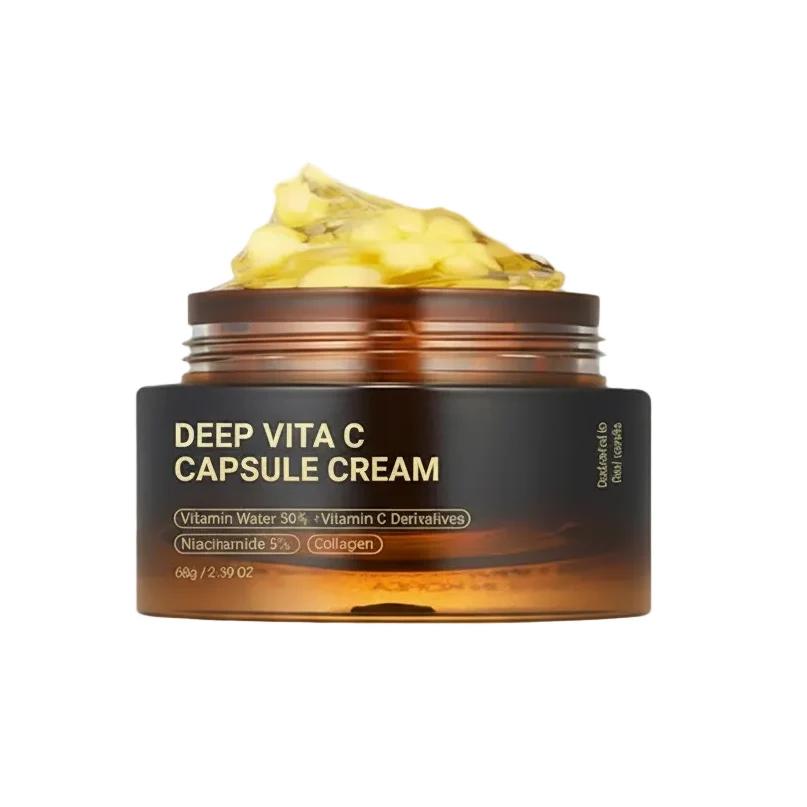 Organic Vita C Capsule Cream Collagen Face Gel Repairing Korean Skin Care Products 2.39 oz Powerful