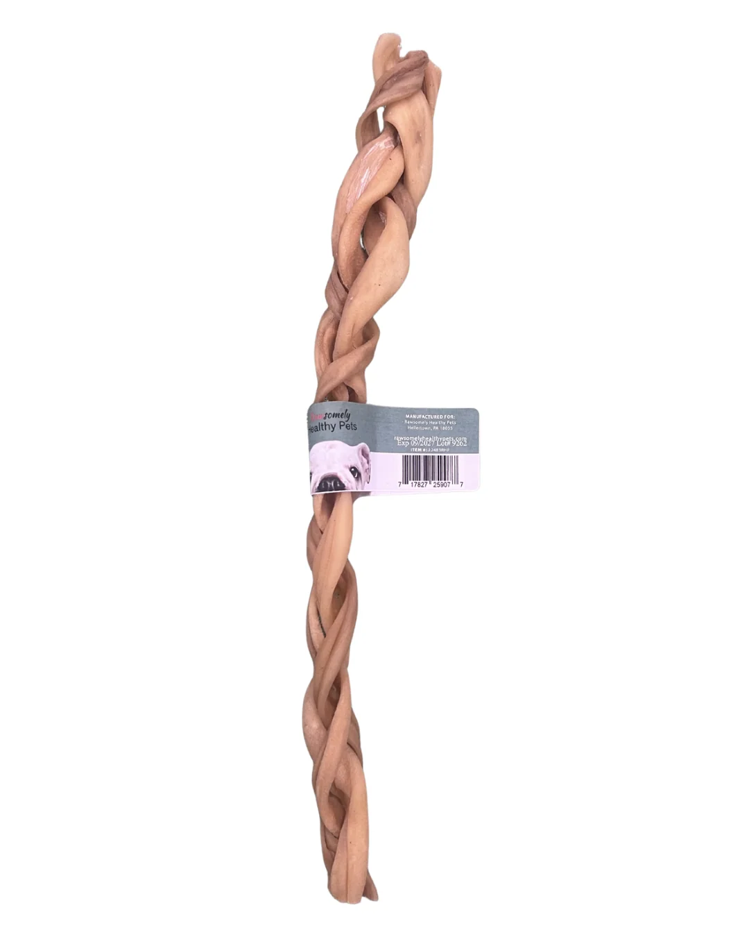 Natural RAWSOMELY HEALTHY PETS BRAIDED LAMB COLLAGEN STICK 12 Elite