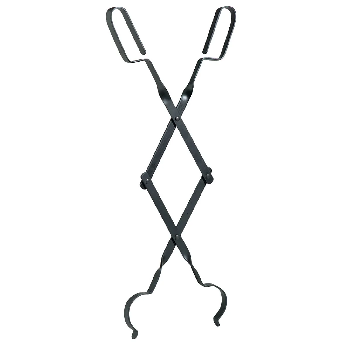 Original Home Impressions Rigid Steel 28 In. Black Fireplace Tongs Lightweight