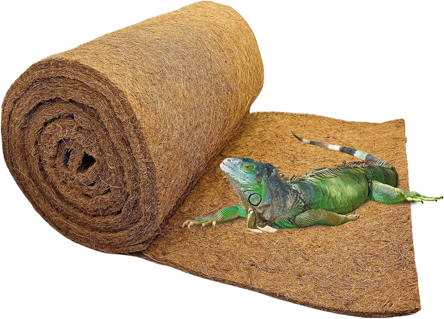 Sophisticated Hamiledyi 118×15.7in Reptile Carpet Coconut Fiber Substrate Large Coco Liner Roll Lizard Cage Mat Natural Coco Fiber Bedding for Bearded Dragon Turtles Iguana Tortoise Pad Garden Decoration Solid