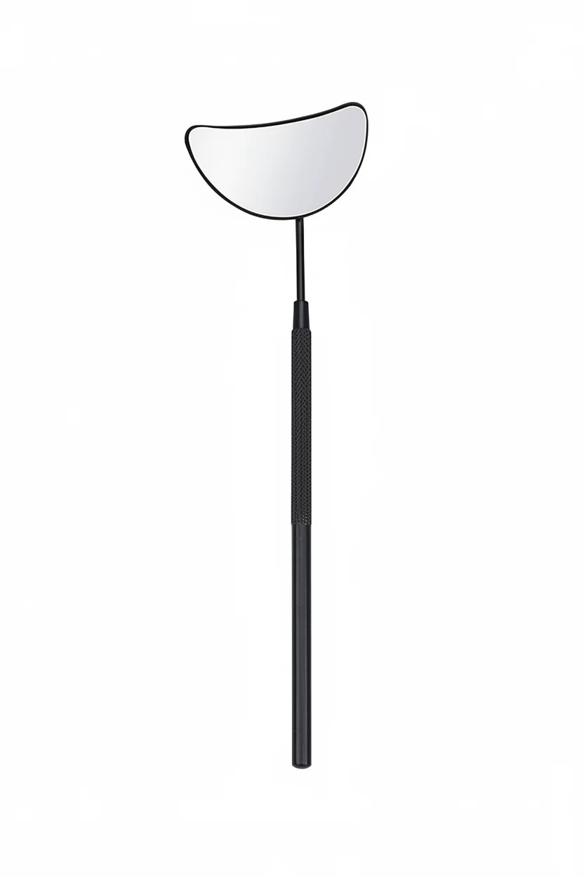 Premium Material 1pcs Eyelash Extension Inspect Mirror Moon Shaped Detachable Stainless Steel Lash Lifting Magnify Makeup Mirror Beauty Tools Efficient