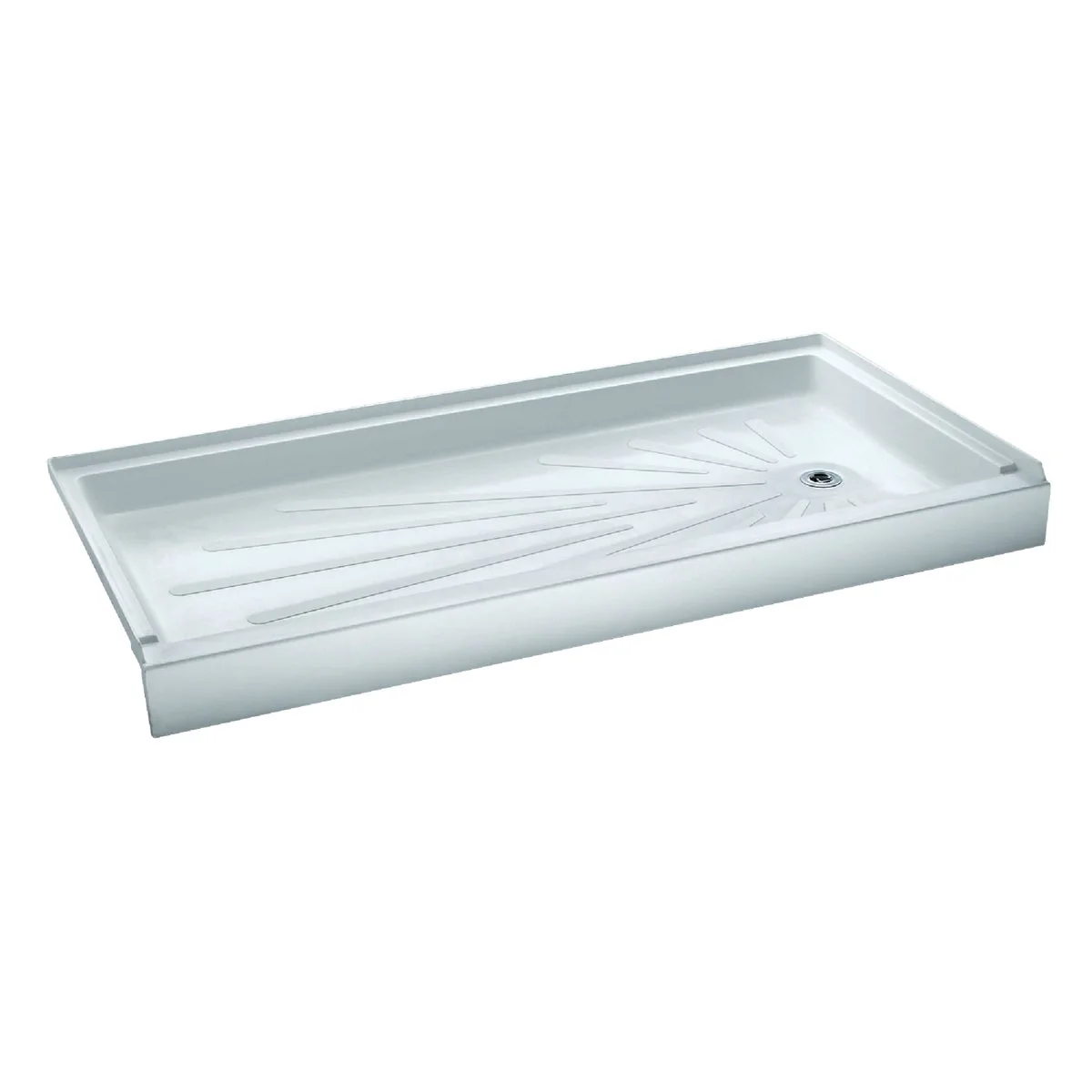 High-Grade Mustee CareGiver ShowerTub 60 In. W x 30 In. D Right Drain Shower Floor Base in White Effective