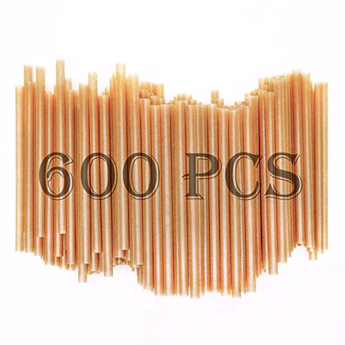 Healthy 5 Inch 600pcs Cocktail Straws Made from Sugarcane Fiber Plastic 600 Count Premium Material