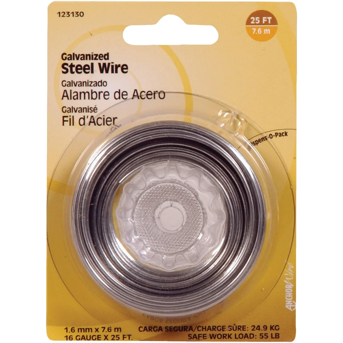 Fast HILLMAN Anchor Wire 25 Ft. 16 Ga. Galvanized Steel General Purpose Wire Excellent