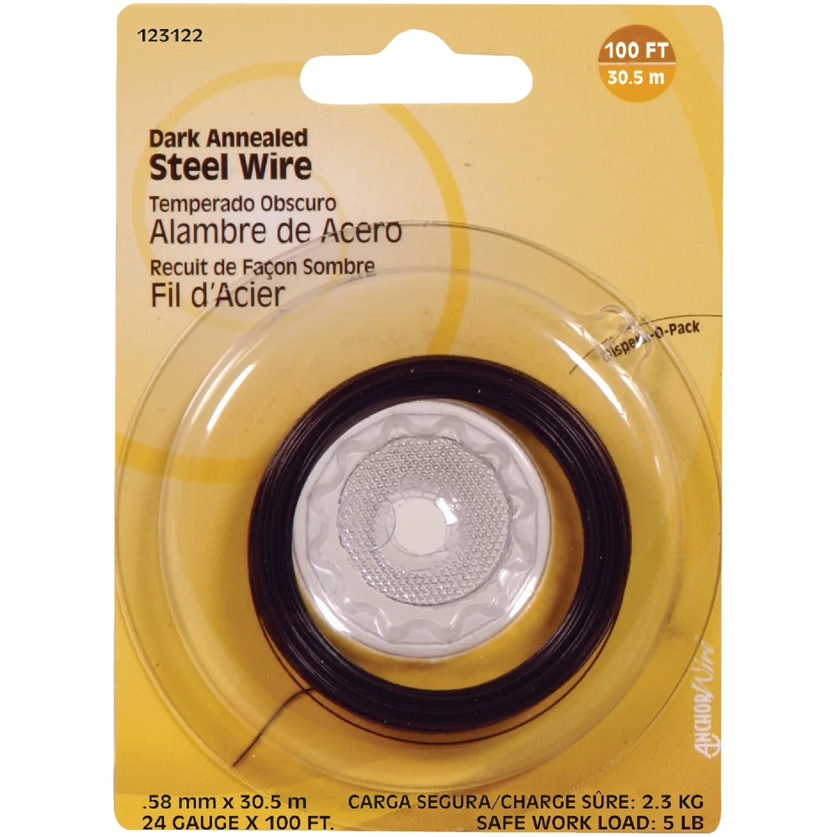 Secure HILLMAN Anchor Wire 100 Ft. 24 Ga. Dark Annealed Steel General Purpose Wire Expertly Made