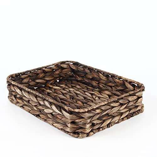 User-Friendly Water Hyacinth Woven Serving Tray Rectangular Hand Sophisticated