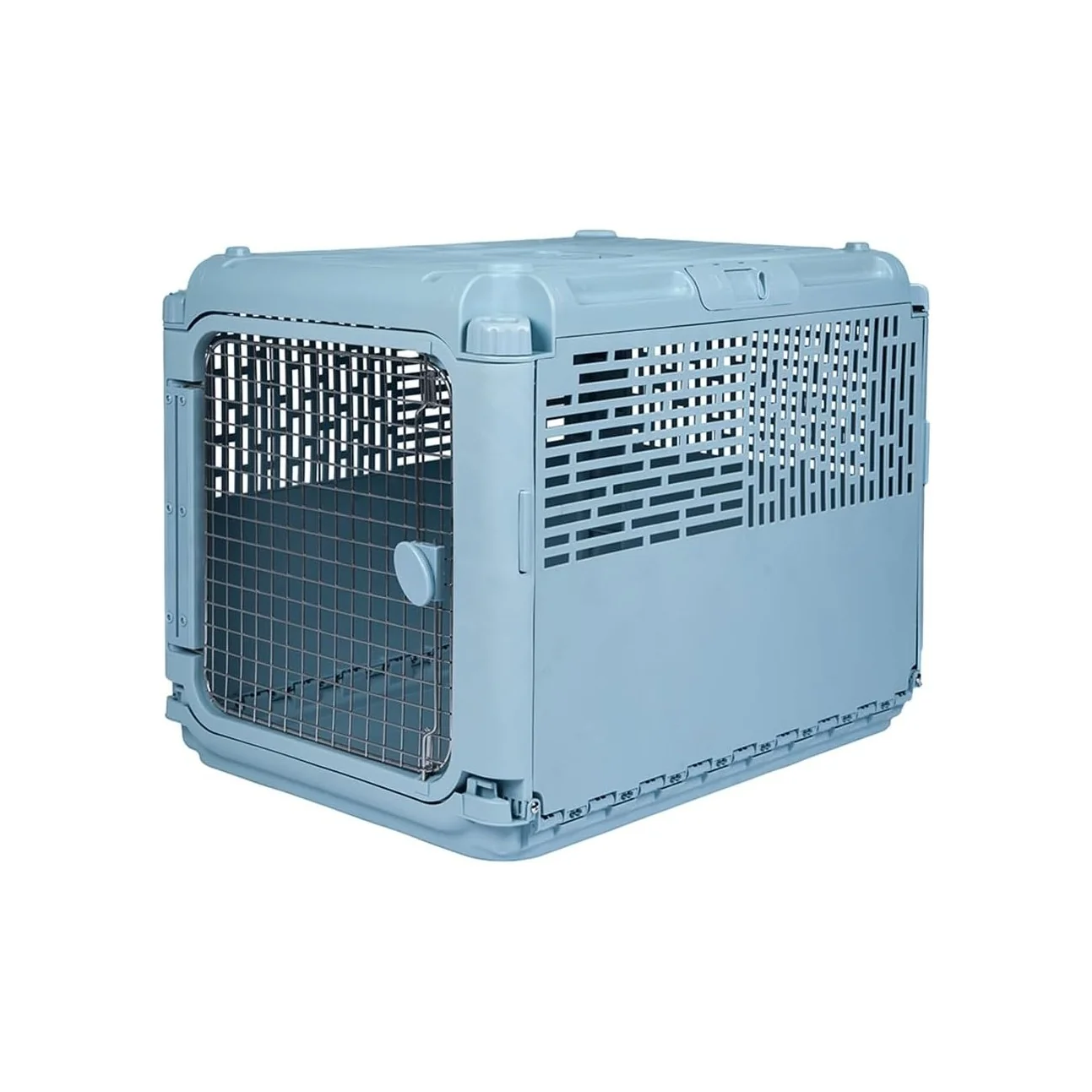 Trendy Plastic Kennels Rolling Plastic Wire Door Travel Dog Crate Collabsibl Fine Crafted