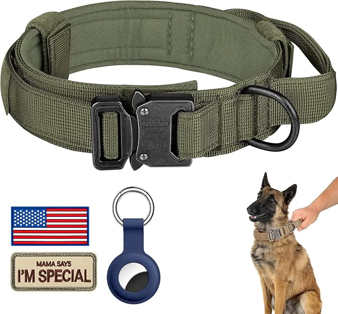 Reusable DAGANXI Tactical Dog Collar Adjustable Military Training Nylon Dog Collar Lightweight