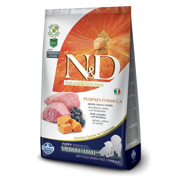 Clean Farmina N D Lamb Blueberry with Pumpkin Medium Maxi Puppy Food Farmina N D Lamb Blueberry with Pumpkin Medium Maxi Puppy Food Comfortable