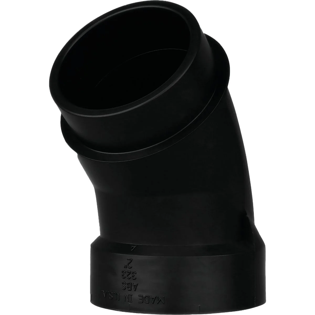 Fine Charlotte Pipe 2 In. Hub x Spigot 45 Deg. Street ABS Elbow 1 8 Bend Responsible