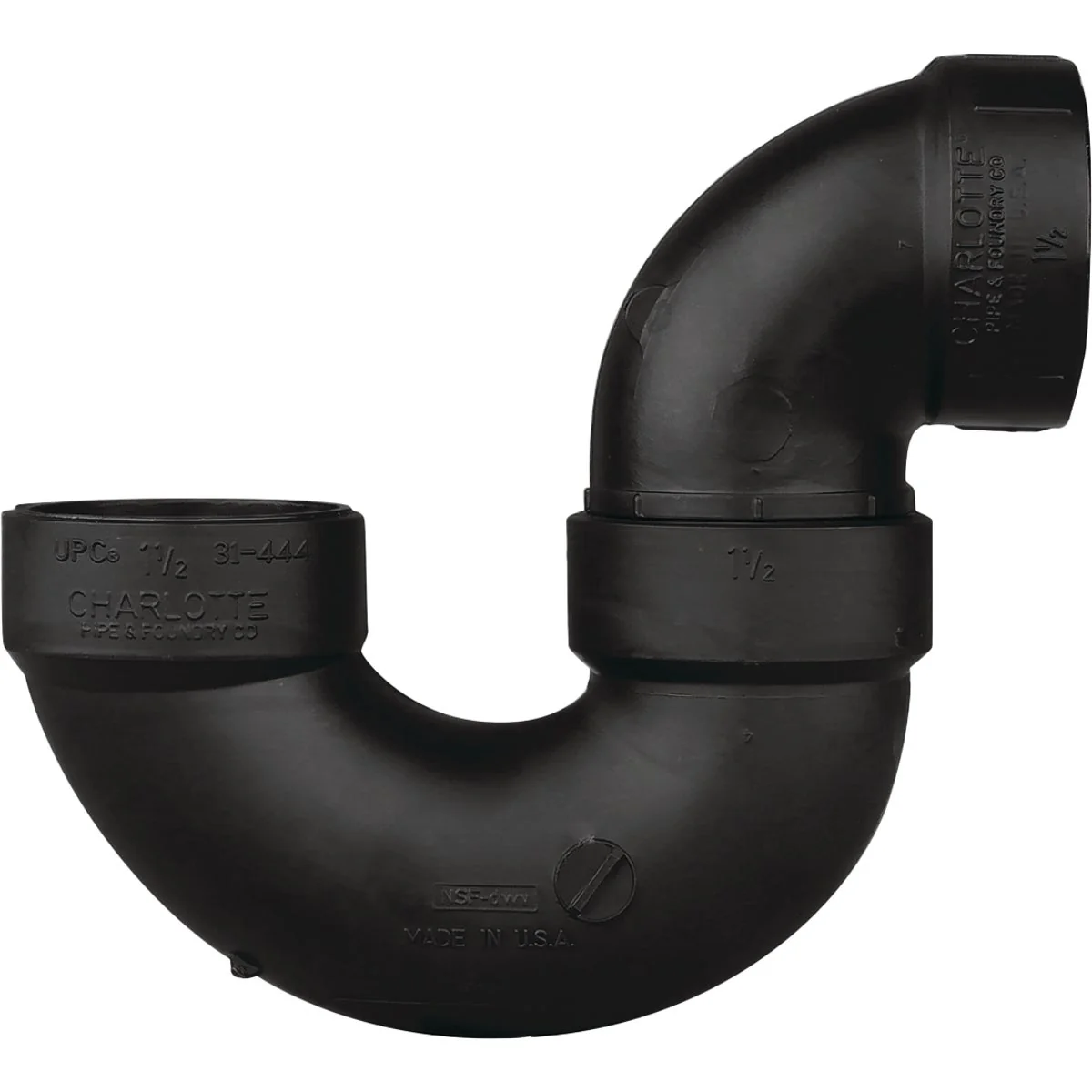 Classic Charlotte Pipe 3 In. Black ABS P-Trap Proven
