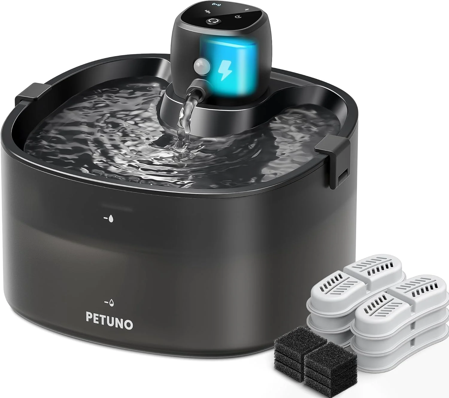 Next-Generation Wireless Cat Water Fountain Cat Fountain Battery Operated 78oz 2.3L Natural