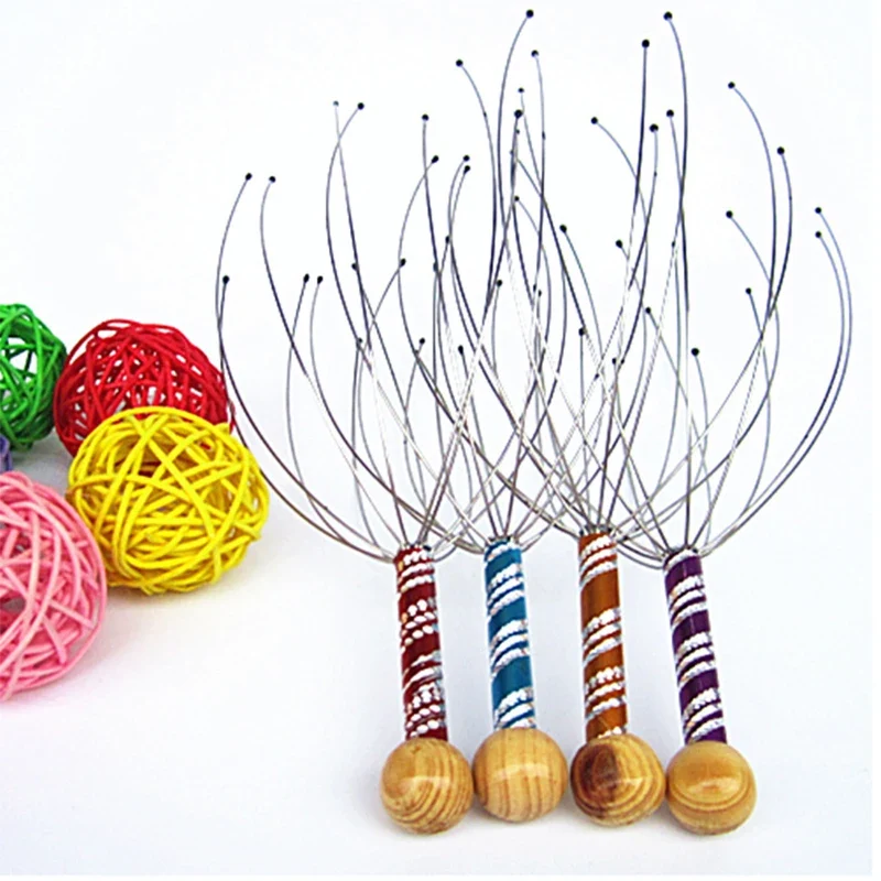 Recyclable Octopus Head Massager Scratching Scalp Relaxation Relief Body Massager Scratcher Relieves Tension Health Care Tools Random Practical
