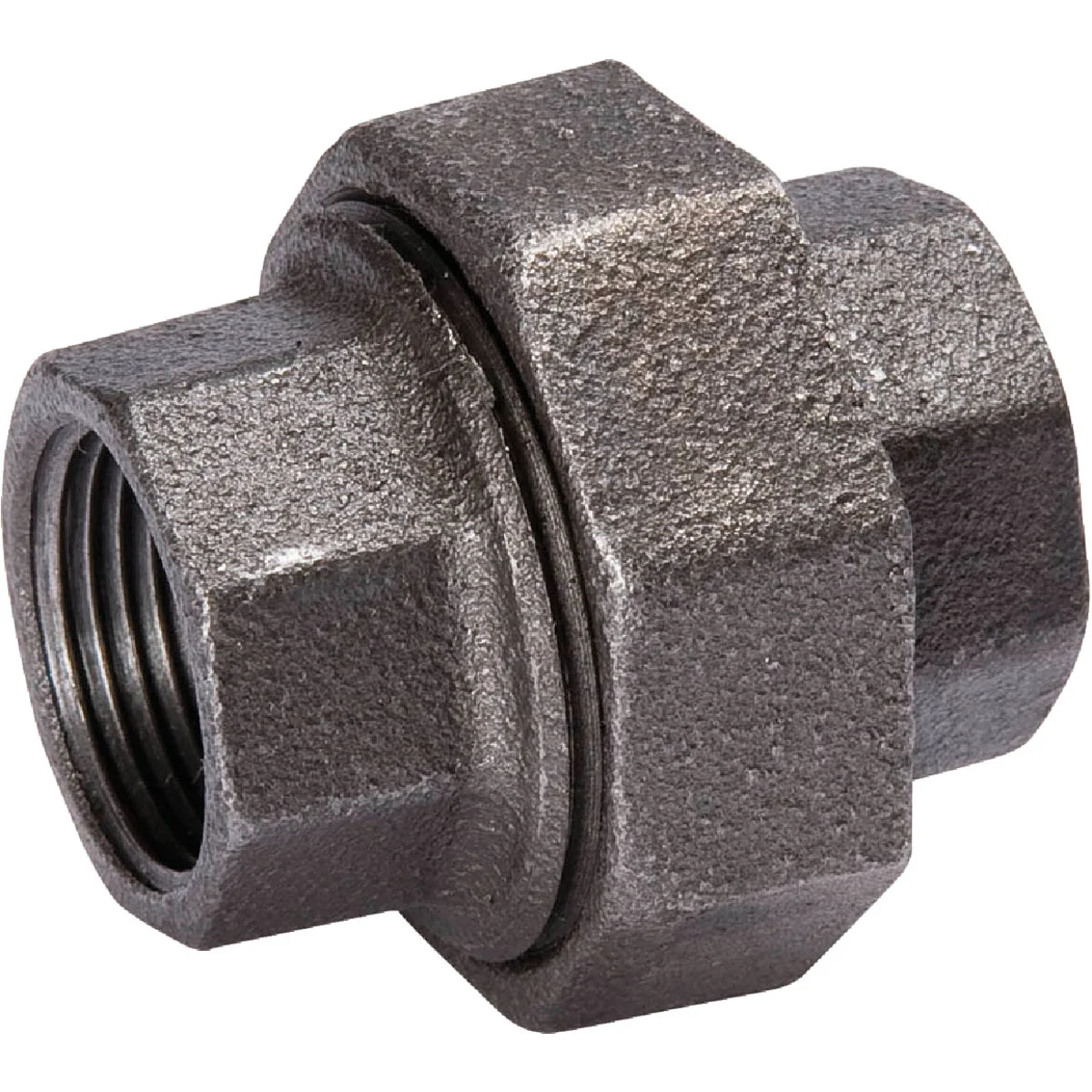 Traditional Southland 1 2 In. Ground Joint Malleable Black Iron Union Powerful