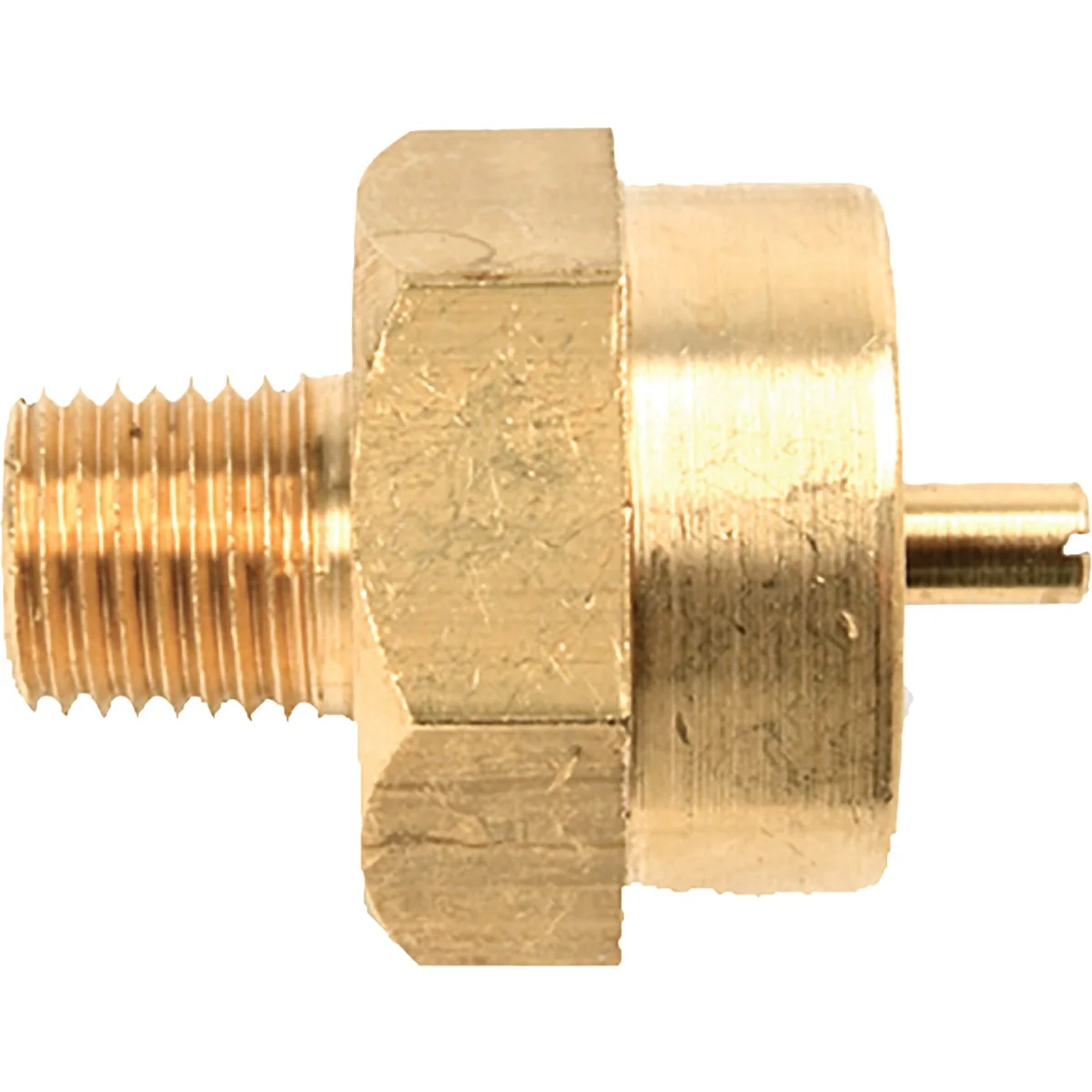 Green MR. HEATER 1 In.-20 FTCT x 1 4 In. MPT LP Cylinder Adapter Natural