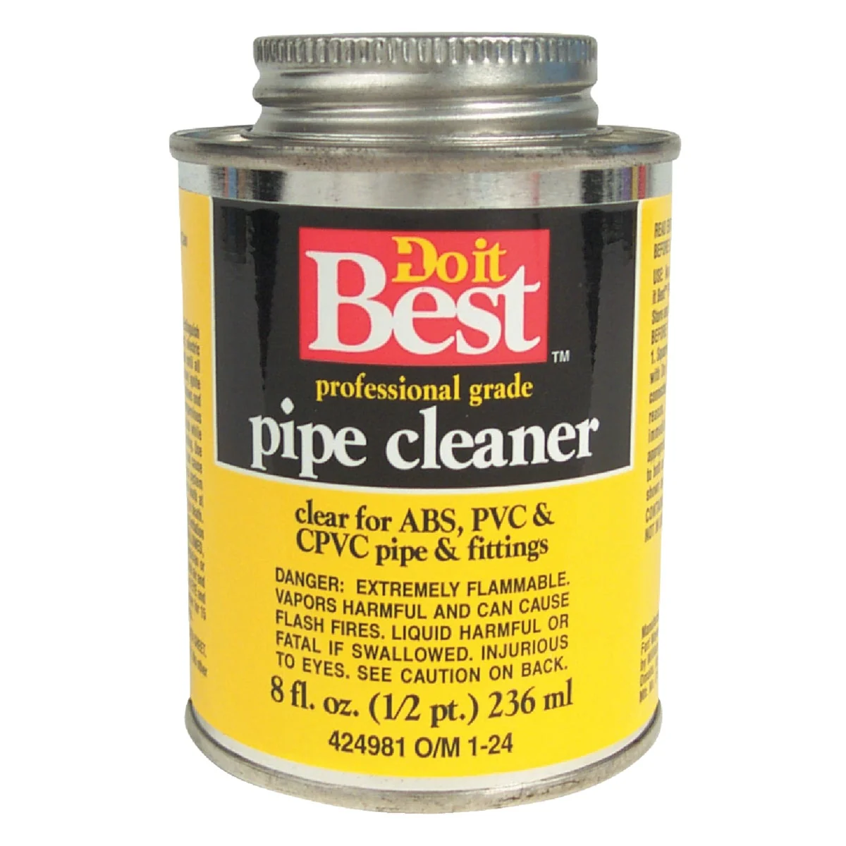 Reusable Do it 8 Oz. All-Purpose Pipe Clear PVC Cleaner Expertly Made