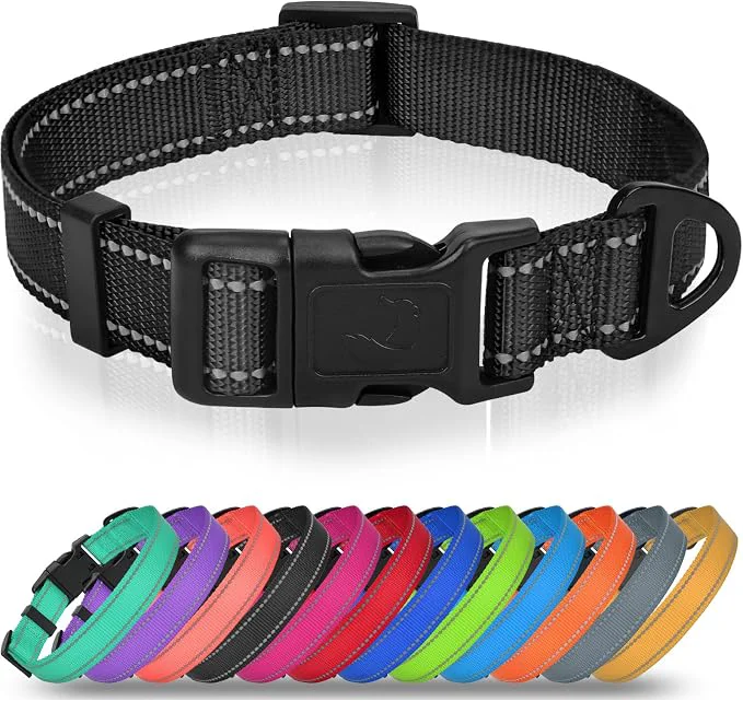 Consistent Joytale Large Dog Collar Reflective and Adjustable Nylon Pet Collar Fine