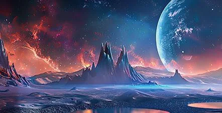 Genuine Scarlet Cosmic Aquarium Background Cool Galaxy Parallel Space Themed Fish Tank Background Tropical Desert Terrarium Background 72X16IN with 8 EVA Double-Sided Tape Safe