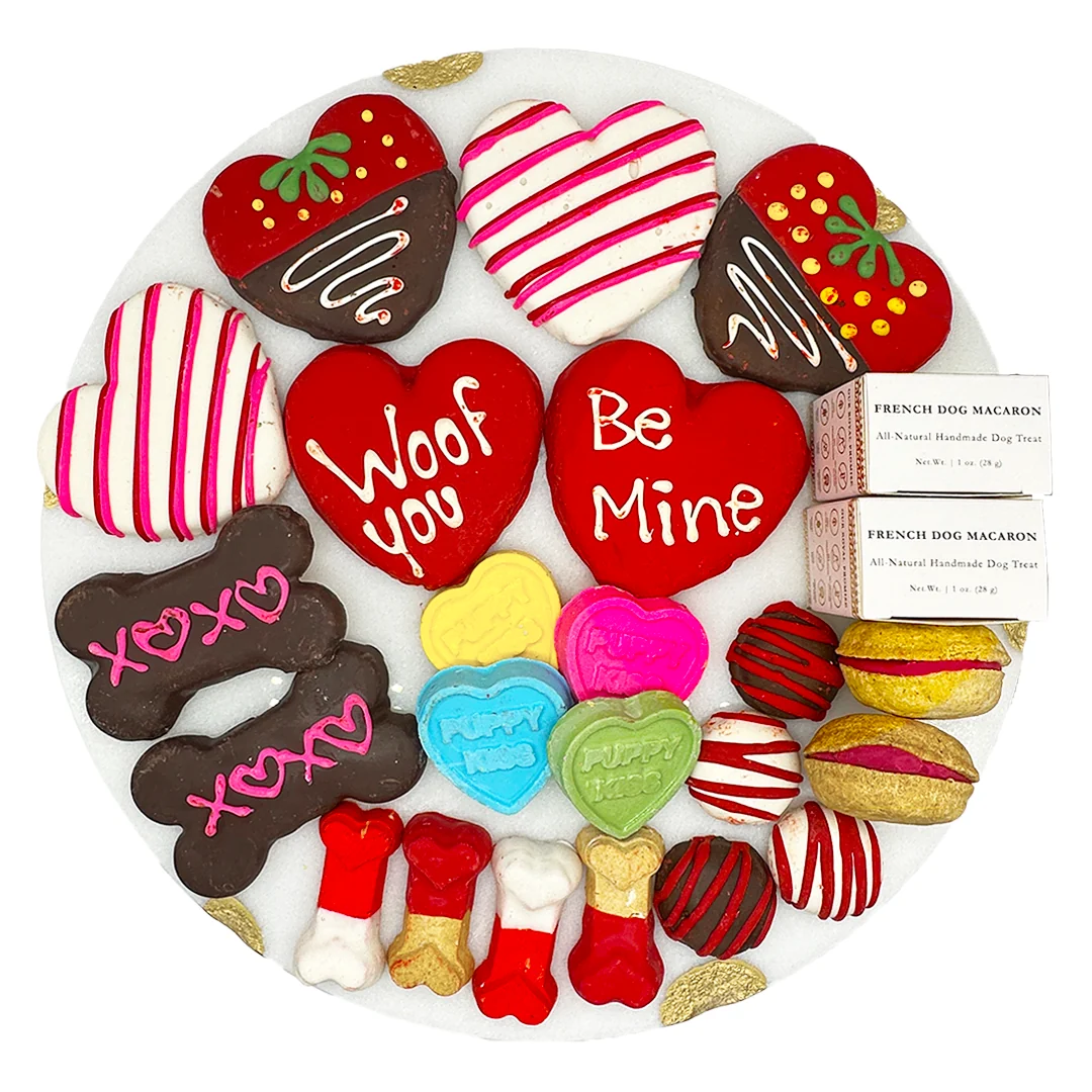 Versatile Love My Dog Themed Treats Box Solid