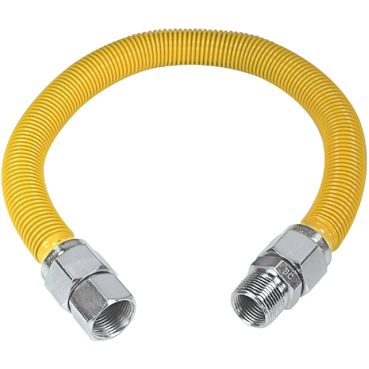 High-End Dormont 1 In. OD x 24 In. Coated Stainless Steel Gas Connector 3 4 In. FIP x 3 4 In. MIP Tapped 1 2 In. FIP Specialty