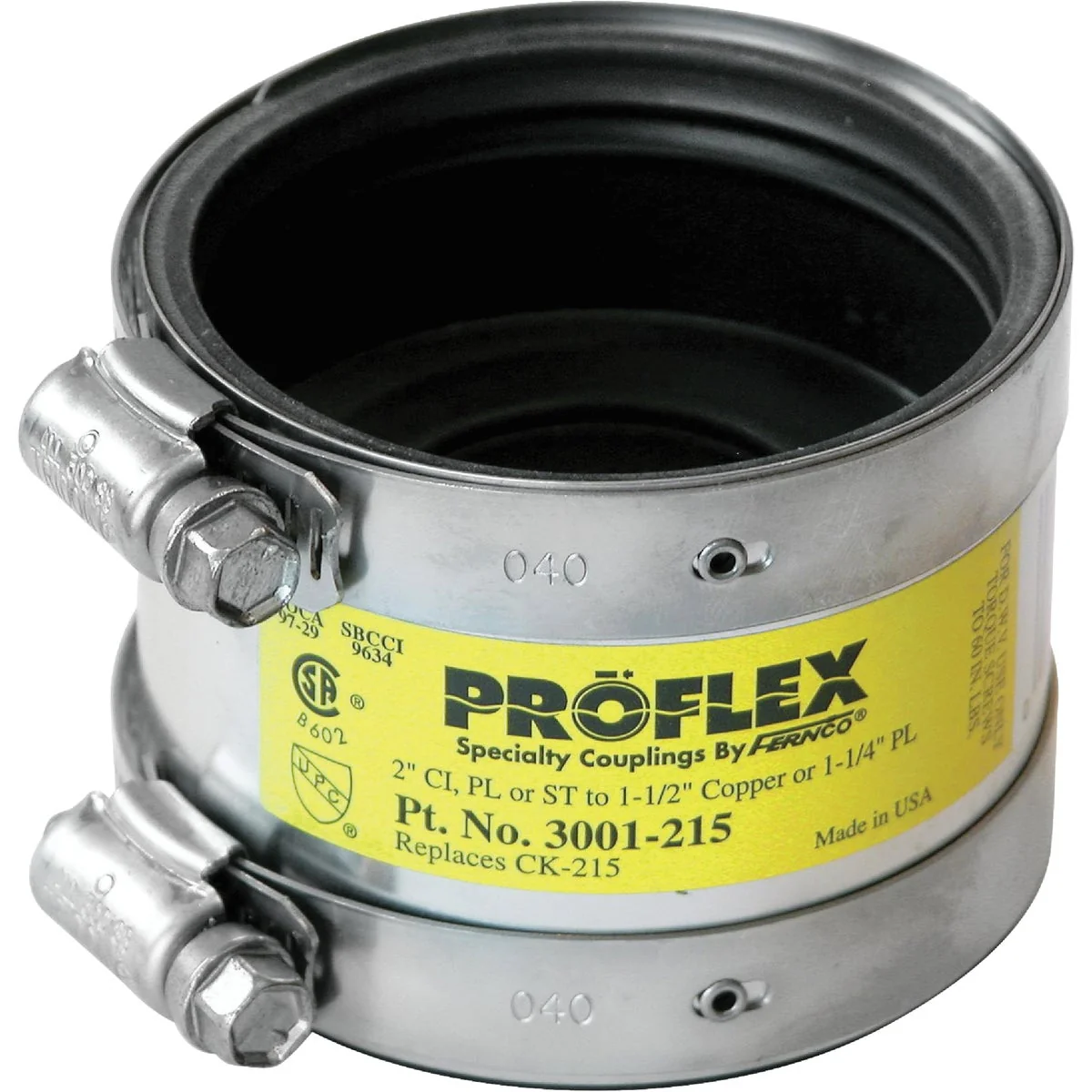 Innovative Proflex 1-1 2 In. x 1-1 2 In. PVC Shielded Coupling – Cast-Iron Plastic Steel to Copper High-Grade