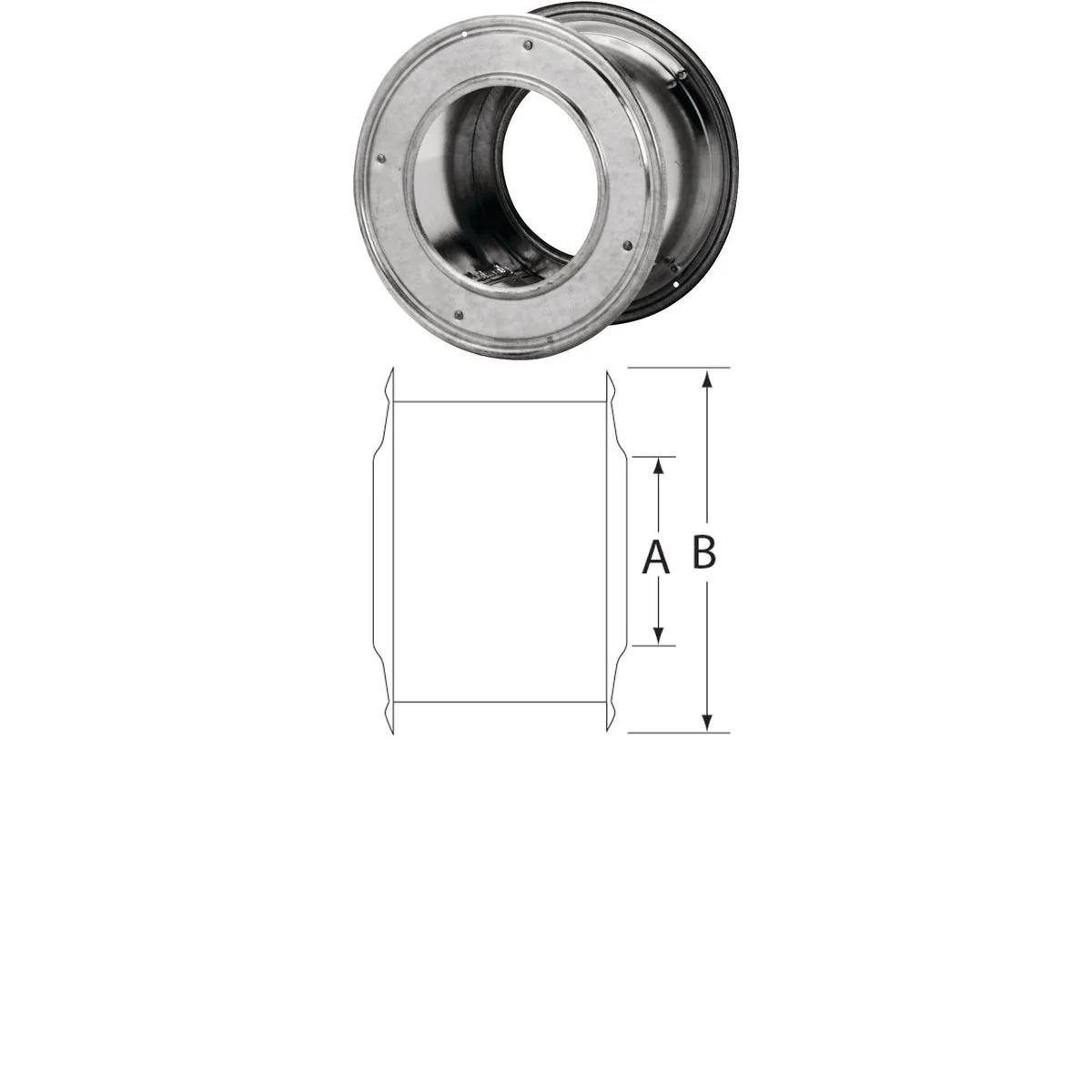 Dependable SELKIRK RV 4 In. x 4-5 8 In. Gas Pipe Wall Thimble Verified