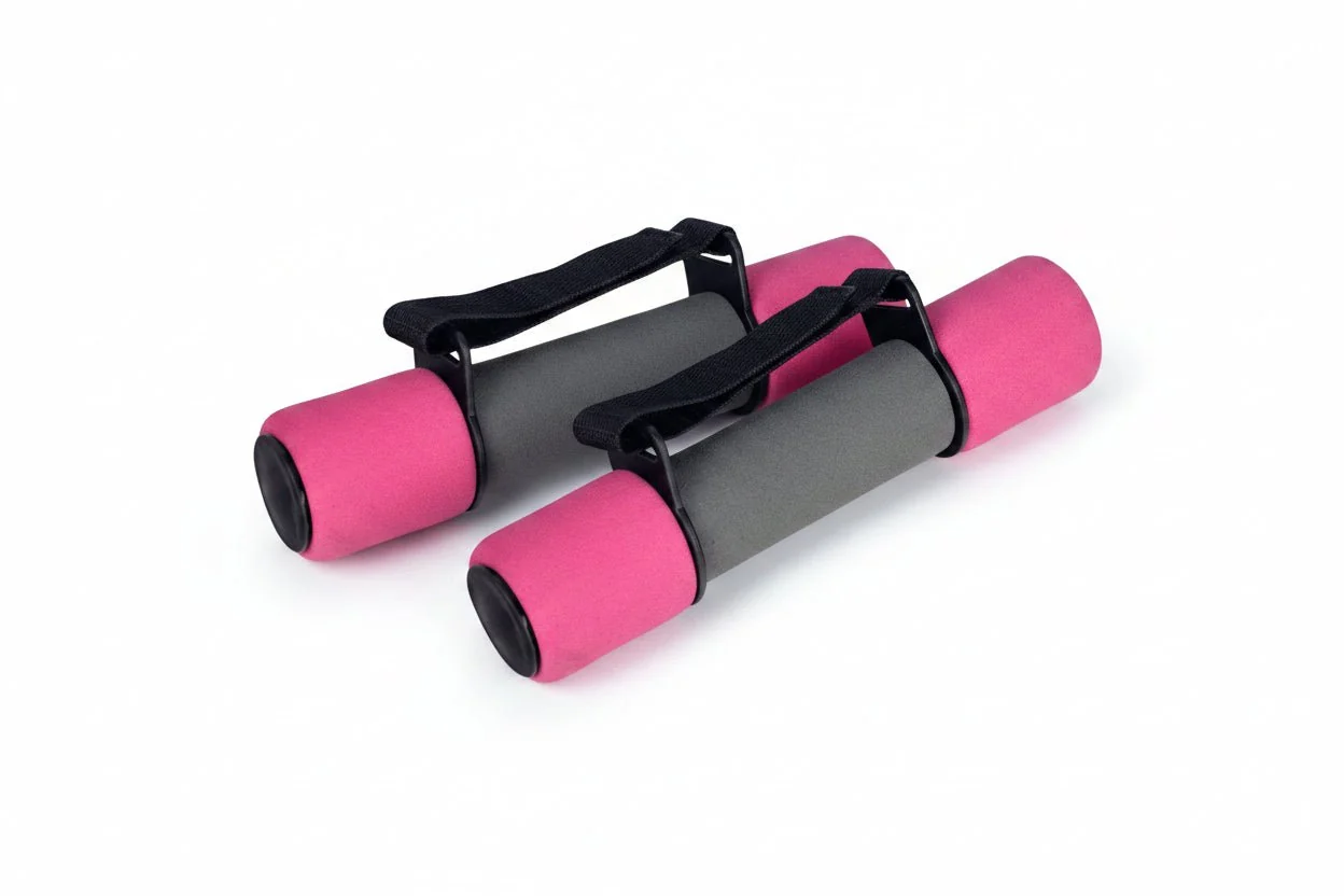 Official 1 Kg Foam Dumbbells For Ladies Home Gym Fitness Equipment For Aerobics Pair High-End