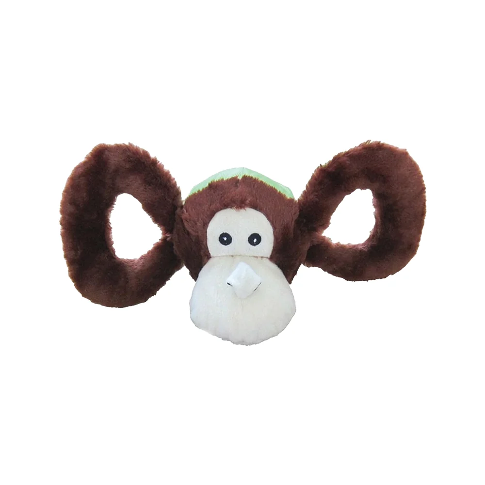 Safe Jolly Pet Tug-a-Mals Monkey Dog Toy Brown Small 3-in Selected