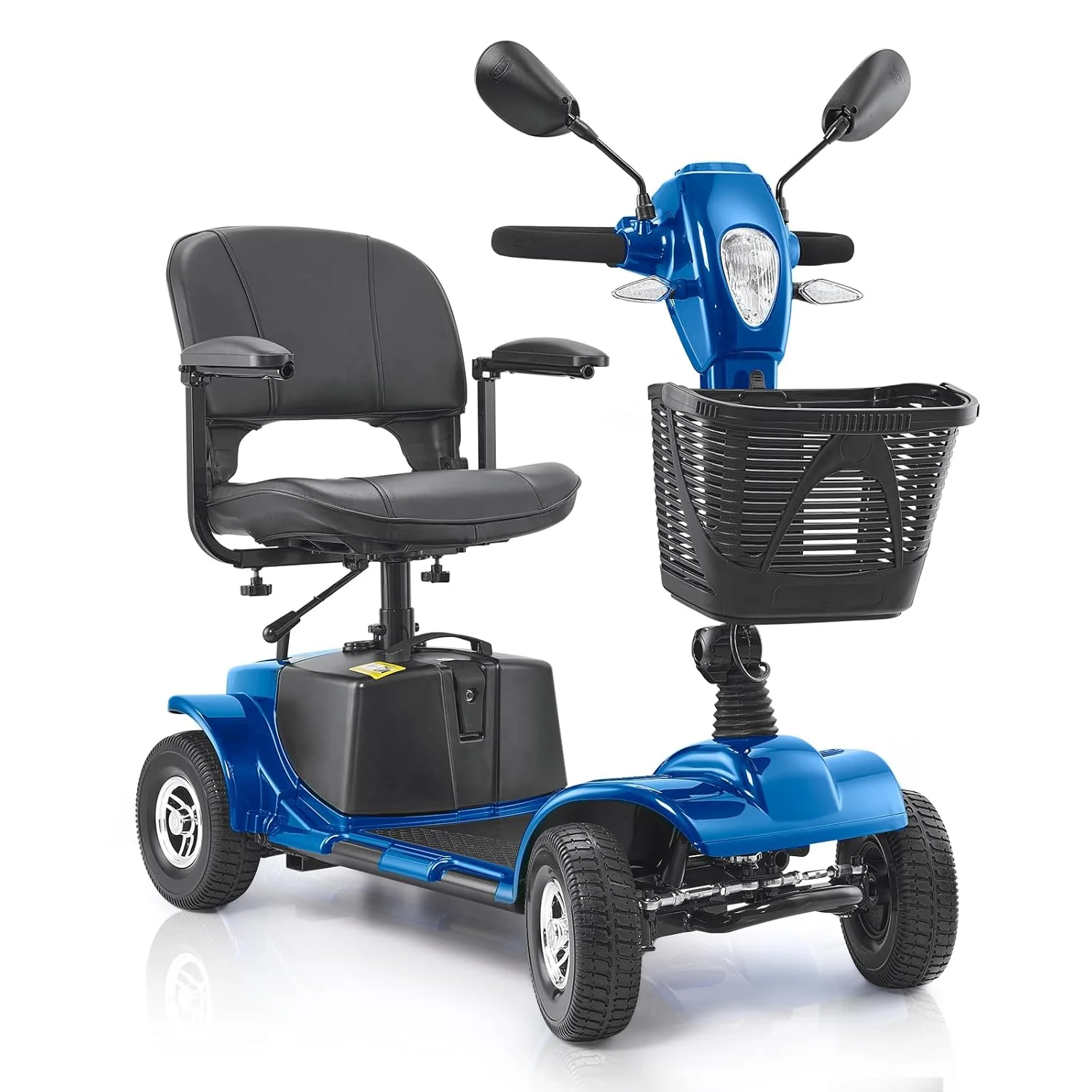 Durable SACVON 4 Wheel Mobility Scooter with Cup Holder Foldable Mobility Scooter for Adults Electric Scooter with Longest Range Heavy-Duty Effective