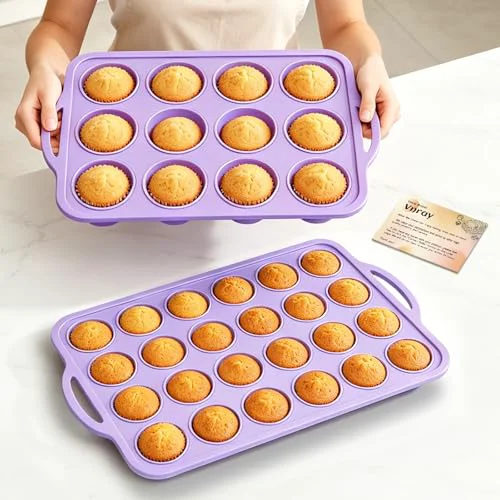 Practical Silicone Muffin Pan Set 2 Count Functional