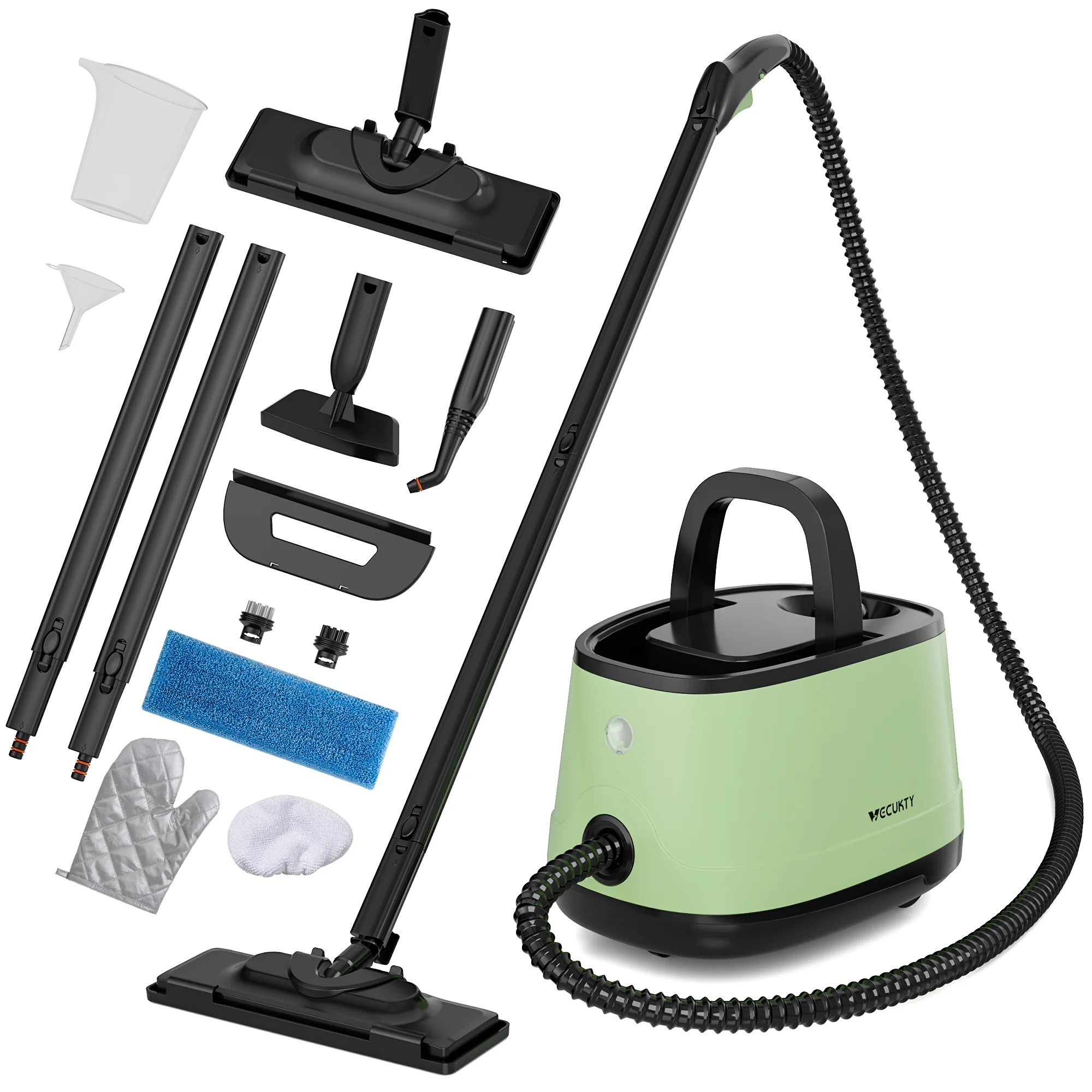 High-Grade Steam Cleaner Powerful Steam Mop with 14 Accessories for Home Use Floor Window Car Seat Carpet Tile Grout Outstanding